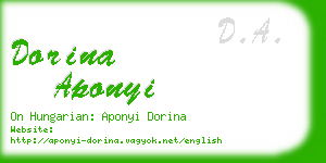 dorina aponyi business card